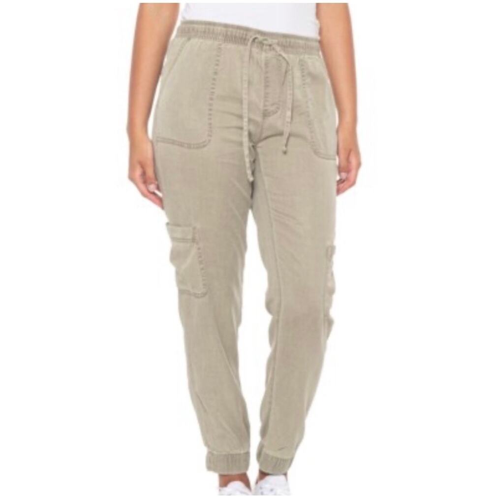 C & C California Women’s jogger pants, Lovell, green, pockets, Size US S